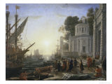 Arrival of Cleopatra reproduction procédé giclée par Claude Lorrain