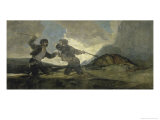 Fight with Cudgels Reproduction procédé giclée par Francisco de Goya