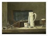 Smoking Kit with a Drinking Pot Giclee Print by Jean-Baptiste Simeon Chardin