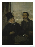 Degas and Evariste de Valernes Giclee Print by Edgar Degas