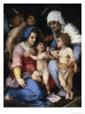 The Holy Family with Angels, c.1515-16 Giclée-tryk af Andrea del Sarto The Holy Family with Angels, c.1515-16 Giclée-tryk af Andrea del Sarto
