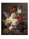 Flowers and Fruit, c.1827 Giclee Print by Jan Frans van Dael