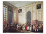 Tea at the Temple in the Salon of Four Mirrors in Prince Conti's Home Giclee Print by Michel Barthélémy Ollivier