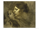 The Baiser Maternelmotherly Kiss Giclee Print by Eugene Carriere The Baiser Maternelmotherly Kiss Giclee Print by Eugene Carriere
