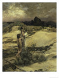 Hagar and Ishmael Giclee Print by Jean-Charles Cazin 