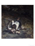 Le Voleur et L'Ane Giclée-Druck von Honore Daumier