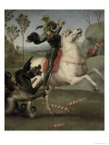 St. George Fighting the Dragon Giclee Print by Raphael 