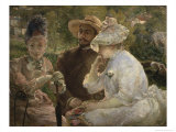 Sur La Terasse a Sevres Giclee Print by Marie Bracquemond