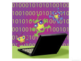 Computer Virus Giclee-trykk av Linda Braucht
