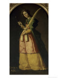 Saint Apollonia, 17th century Giclee Print by Francisco de Zurbaran