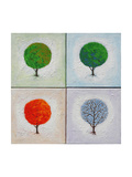 Seasons: Four Square Giclee Print by John Newcomb