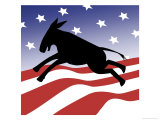 Democrat Silhouette Giclee Print by Linda Braucht