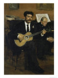 Lorenzo Pagans and Auguste de Gas Giclee Print by Edgar Degas