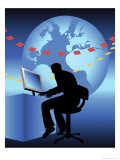 World Wide Webman, no.4 Giclee-trykk av Linda Braucht