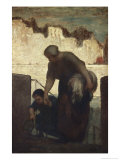 La Blanchisseuse reproduction procédé giclée par Honore Daumier