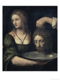 Salome Receiving the Head of John the Baptist, 16th century reproduction procédé giclée par Bernardino Luini