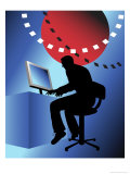 World Wide Webman, no.3 Giclee-trykk av Linda Braucht