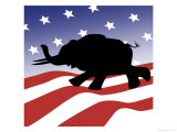 Republican Silhouette Giclee Print by Linda Braucht