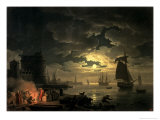 Harbor of Palermo, c.1750 Giclée-Druck von Claude Joseph Vernet