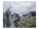 Paysage de rivière reproduction procédé giclée par Armand Guillaumin
