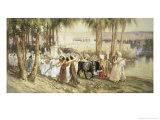 Egyptian Procession Giclee Print by Frederick Arthur Bridgman