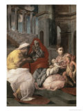 Holy Family with St.Elizabeth and John the Baptist, c.1541 Giclée-tryk af Francesco Primaticcio Holy Family with St.Elizabeth and John the Baptist, c.1541 Giclée-tryk af Francesco Primaticcio