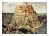Tower of Babel, c.1563 reproduction procédé giclée par Pieter Bruegel the Elder