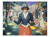 Jeune fille aux fleurs reproduction procédé giclée par Kasimir Malevich