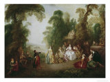 La danse Reproduction procédé giclée par Jean-Baptiste Pater