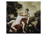 Venus & Adonis Giclée-Druck von Titian (Tiziano Vecelli) 