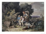 The Shepherd's Family Giclee Print by Ludwig Richter