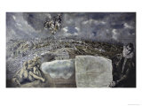 View and Plan of Toledo, c.1608 Giclee Print by El Greco 