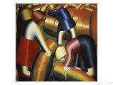Harvesting Rye, c.1912 Giclee Print by Kasimir Malevich