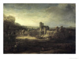 Landscape with a Church Giclee Print by Rembrandt van Rijn 