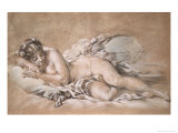 Young Girl Sleeping, c.1758 reproduction procédé giclée par Francois Boucher