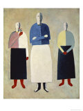 Three Girls Giclée-Druck von Kasimir Malevich