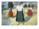 Female Farmers Reproduction procédé giclée par Kasimir Malevich