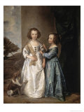 Philadelphia and Elisabeth Wharton Reproduction procédé giclée par Sir Anthony Van Dyck