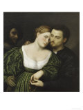 The Venetian Lovers reproduction procédé giclée par Paris Bordone