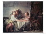 The Captured Kiss Giclée-Druck von Jean-Honoré Fragonard