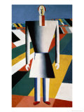 The Farmer in the Field Giclee Print by Kasimir Malevich