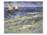 Seascape at Saintes, Maries Reproduction procédé giclée par Vincent van Gogh
