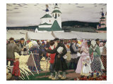 The Fair Giclee Print by B. M. Kustodiev