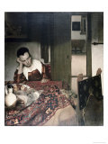 Girl Asleep at a Table Reproduction procédé giclée par Jan Vermeer
