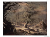 Scène hivernale reproduction procédé giclée par Gysbrecht Leytens