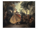 Mademoiselle Camargo Dancing Giclee Print by Nicolas Lancret