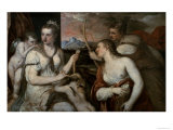 Venus Blindfolding Cupid Lámina giclée por Titian (Tiziano Vecelli)