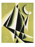 Construction with White Half Moon Giclee Print by Liubov Sergeevna Popova