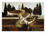 Detail of the Annunciation, no.1 reproduction procédé giclée par Leonardo da Vinci 