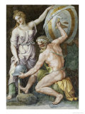 Vulcan Forging Armour For Achilles reproduction procédé giclée par Giulio Romano